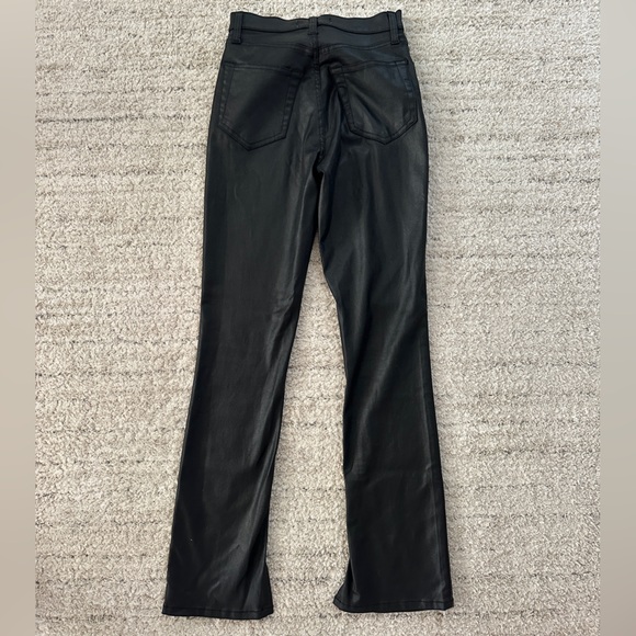 Abercrombie & Fitch 90's Slim Straight Ultra High Rise Vent Hem Black Coated - Picture 5 of 6